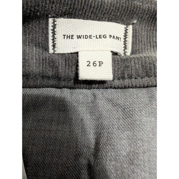 Madewell Petite Wide-Leg Corduroy Pant 26P Black Coal | Super Stretch NX240 - Picture 2 of 7